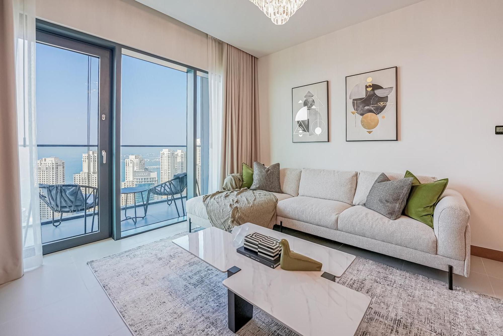 Appartamento Modern 2Br High Floor Haven In Vida Dubai Marina Esterno foto